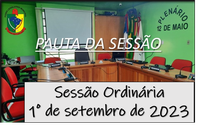  PAUTA DA SESSÃO ORDINÁRIA DO DIA 04 DE SETEMBRO DE 2023         