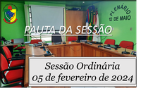  PAUTA DA SESSÃO ORDINÁRIA DO DIA 05 DE FEVEREIRO DE 2024   