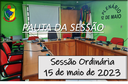  PAUTA DA SESSÃO ORDINÁRIA DO DIA 15 DE MAIO DE 2023   