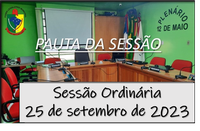  PAUTA DA SESSÃO ORDINÁRIA DO DIA 25 DE SETEMBRO DE 2023      